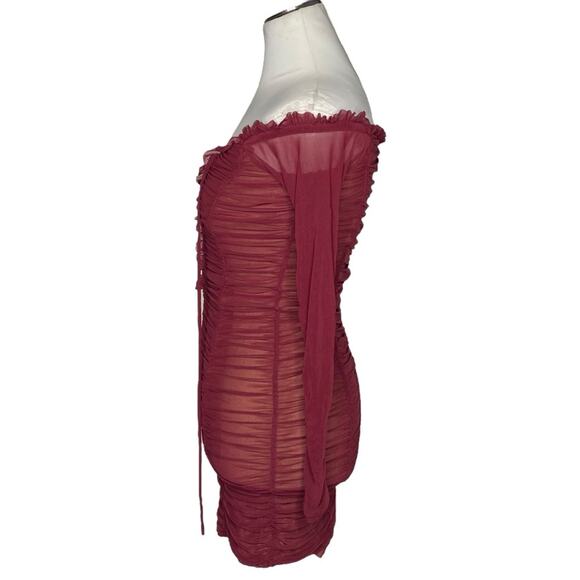 Majorelle Darling Dress in Merlot size XS - Picture 5 of 11